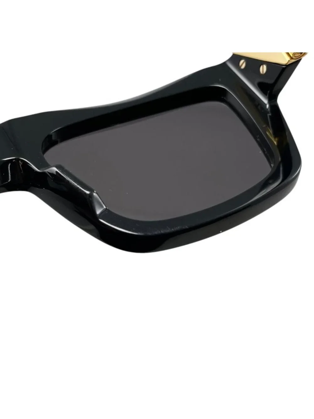 Bottega Veneta Sunglasses Square Frame BV Black Gold Eyewear